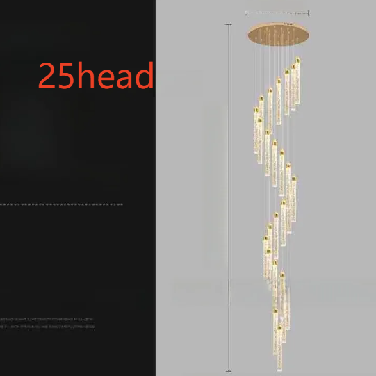 Modern Crystal Chandelier with Stepless Dimming