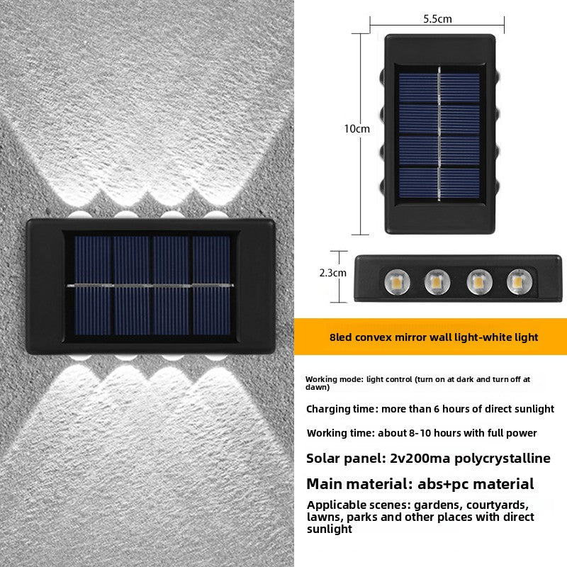 Solar Powered Outdoor Wall Light | Waterproof LED Garden Lamp
