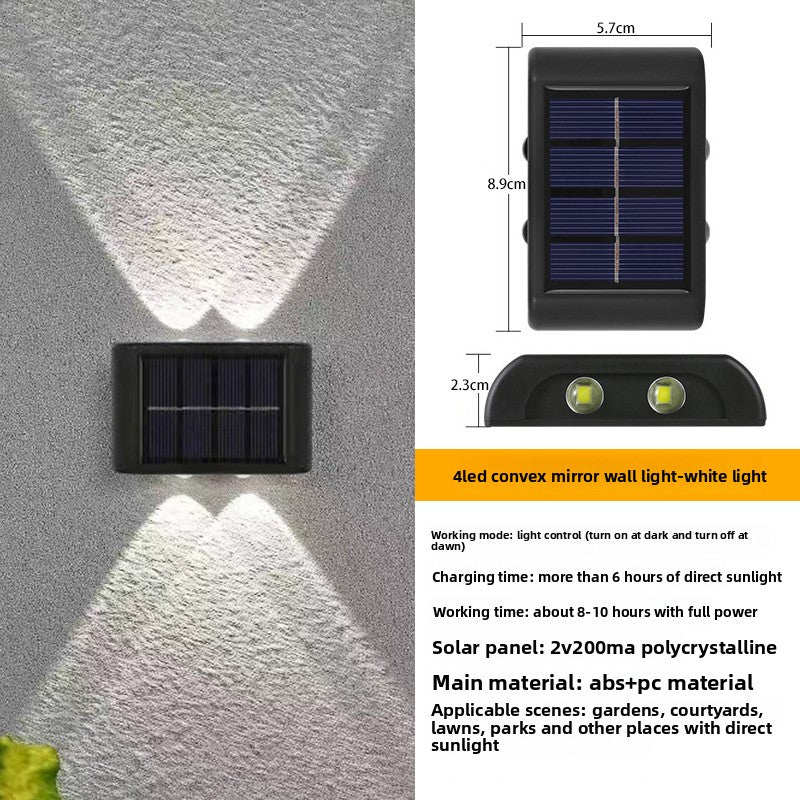 Solar Powered Outdoor Wall Light | Waterproof LED Garden Lamp
