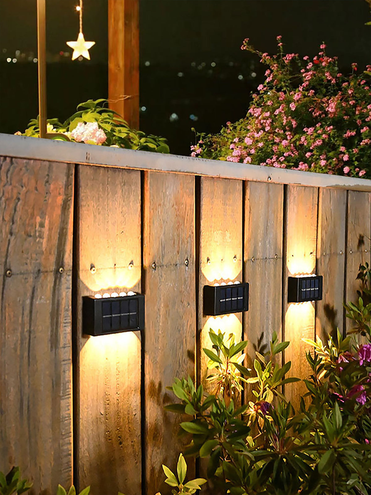 Solar Powered Outdoor Wall Light | Waterproof LED Garden Lamp