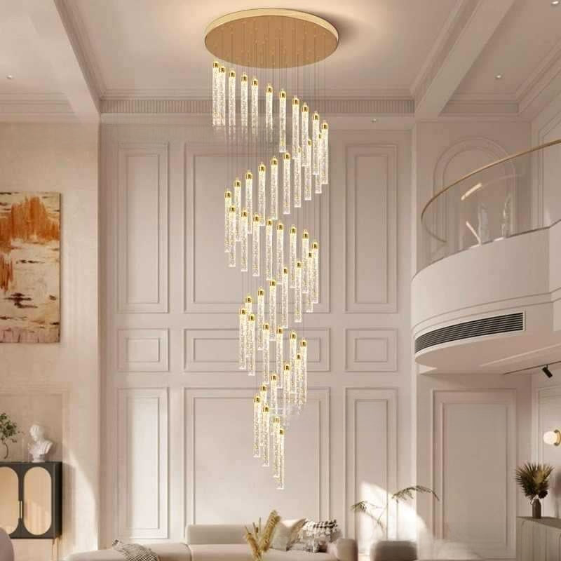 Modern Crystal Chandelier with Stepless Dimming