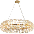Modern Crystal Sphere Chandelier LED Hanging Lamp