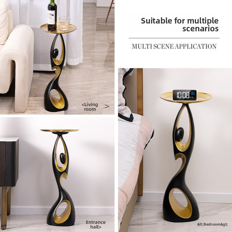 Dancing Life floor ornament shown in living room, entrance hall and bedroom settings