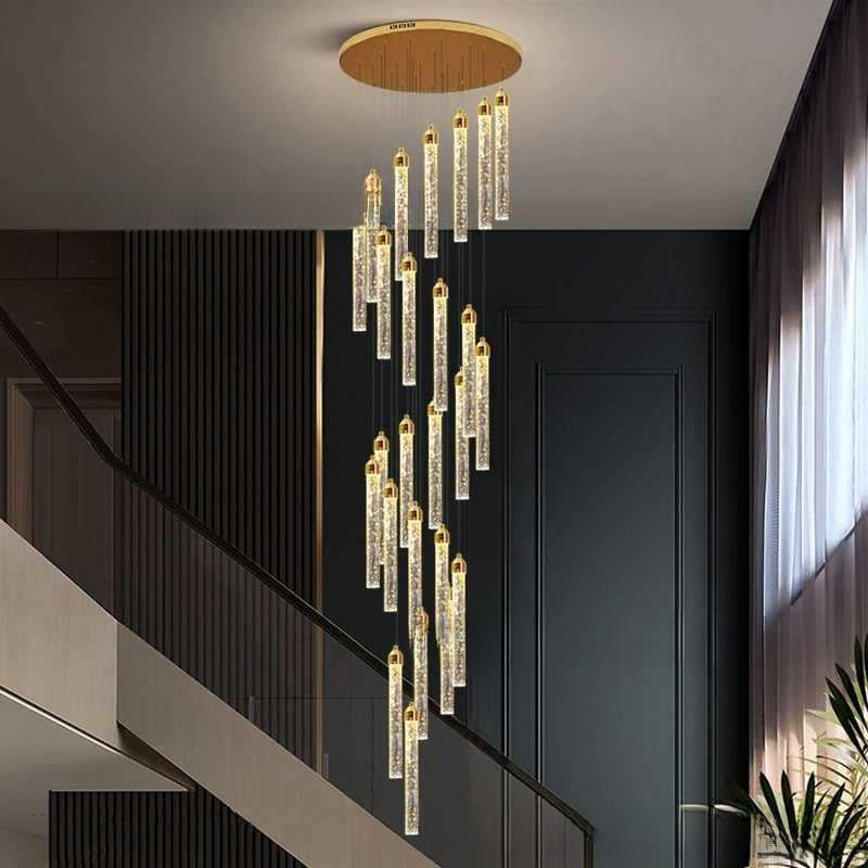 Modern Crystal Chandelier with Stepless Dimming