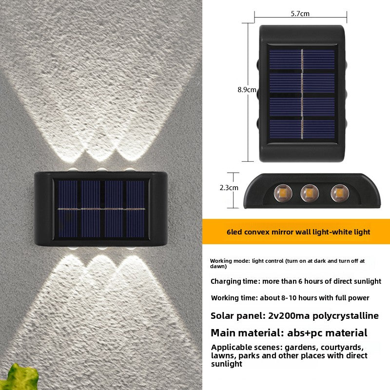 Solar Powered Outdoor Wall Light | Waterproof LED Garden Lamp