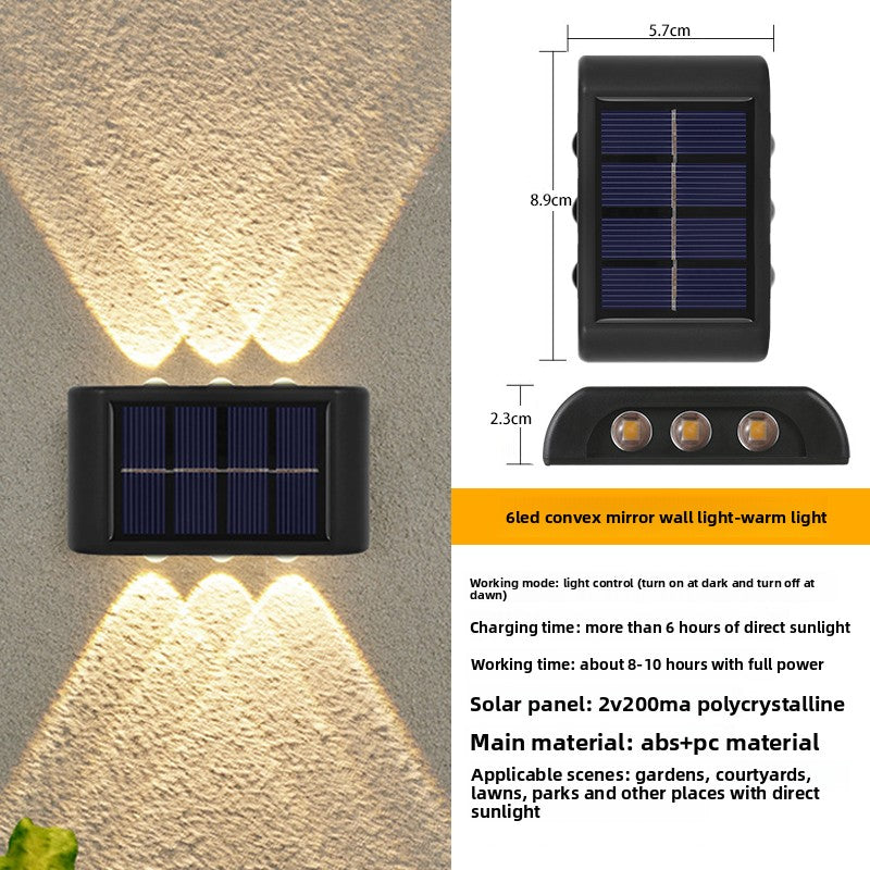Solar Powered Outdoor Wall Light | Waterproof LED Garden Lamp