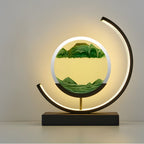 Glass Quicksand Painting Table Lamp