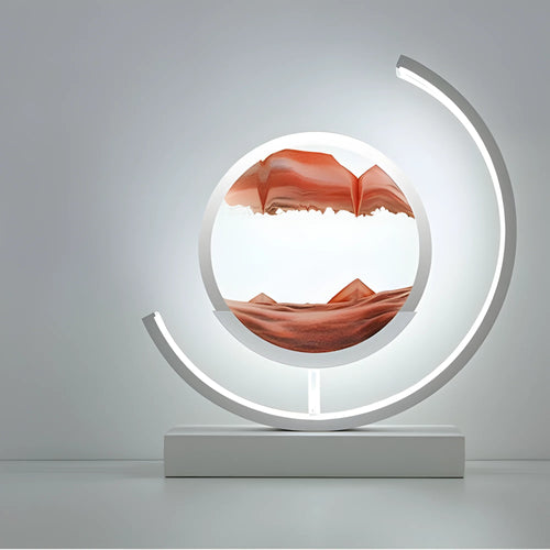 Glass Quicksand Painting Table Lamp