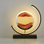 Glass Quicksand Painting Table Lamp