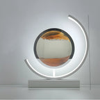 Glass Quicksand Painting Table Lamp