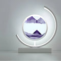 Glass Quicksand Painting Table Lamp