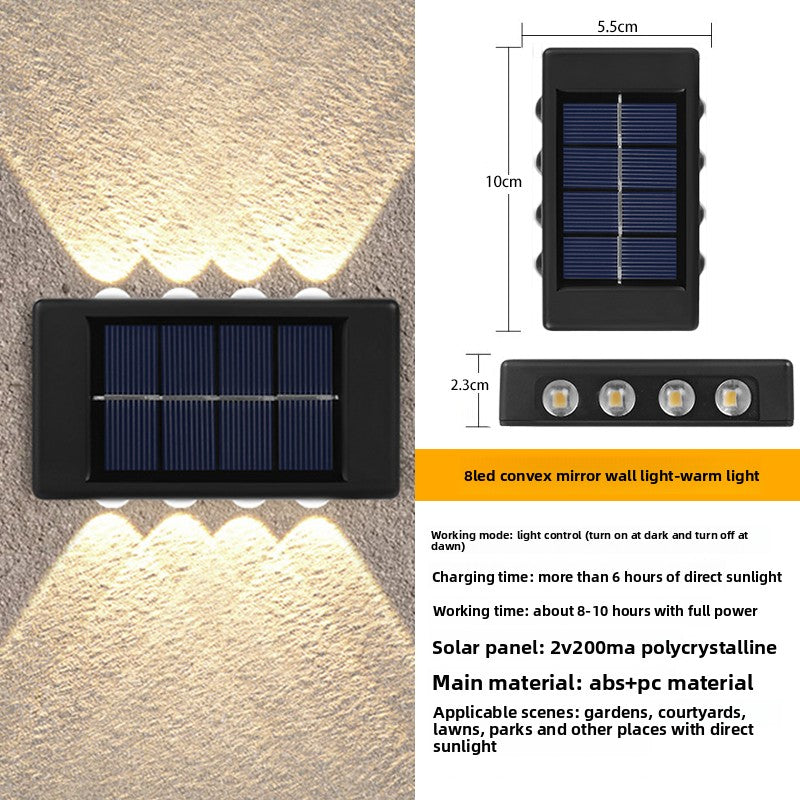 Solar Powered Outdoor Wall Light | Waterproof LED Garden Lamp