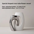 White ceramic vase for dining table centrepiece styling