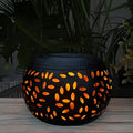 Solar powered flame lamp with IP65 waterproof metal body