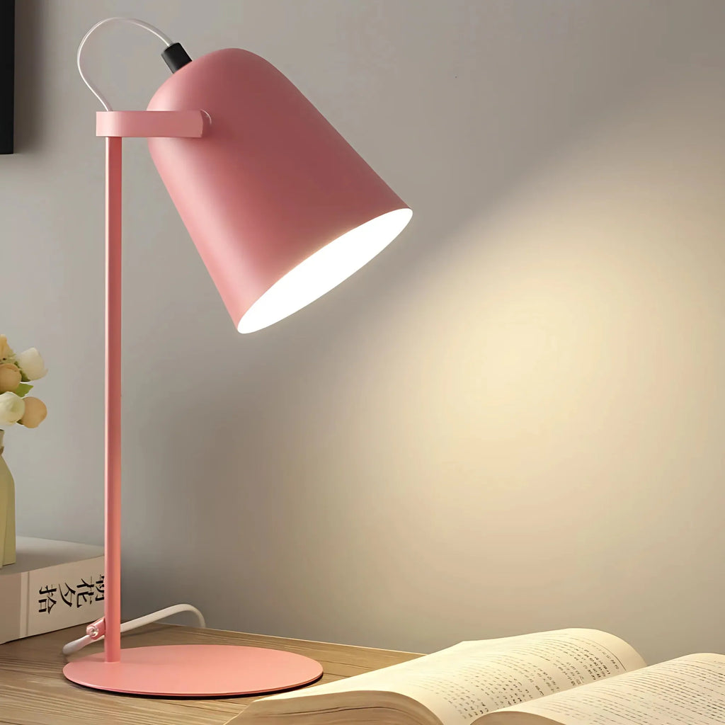 	Modern LED desk lamp with adjustable head for reading and working