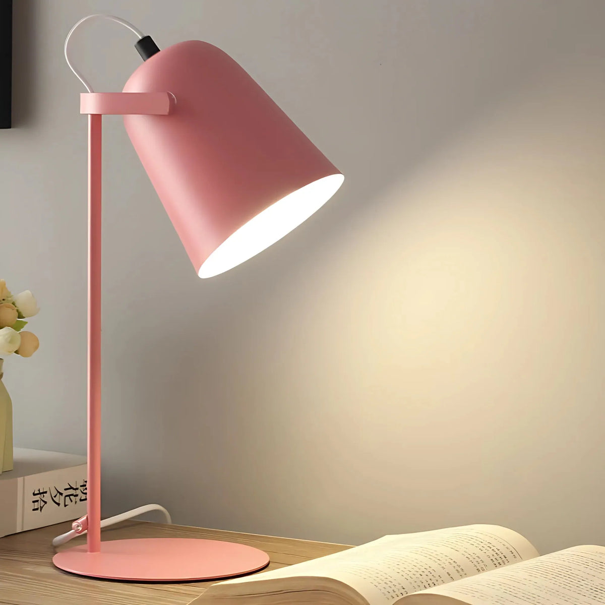 	Modern LED desk lamp with adjustable head for reading and working