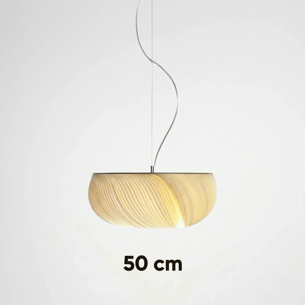 Nordic parchment pendant light dimensions — 50 cm diameter size guide