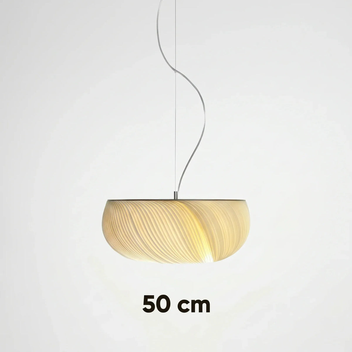 Nordic parchment pendant light dimensions — 50 cm diameter size guide