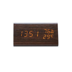 LED desk clock with 12-hour and 24-hour time format options