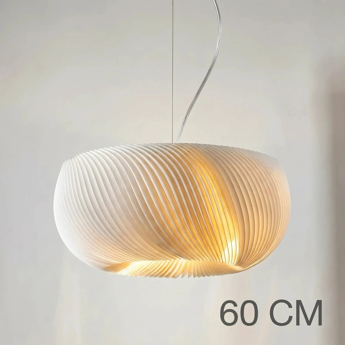 Nordic parchment pendant light dimensions — 60 cm diameter size guide