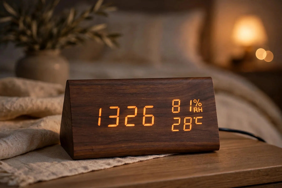 Time, Temperature & Humidity — One Clear Glance