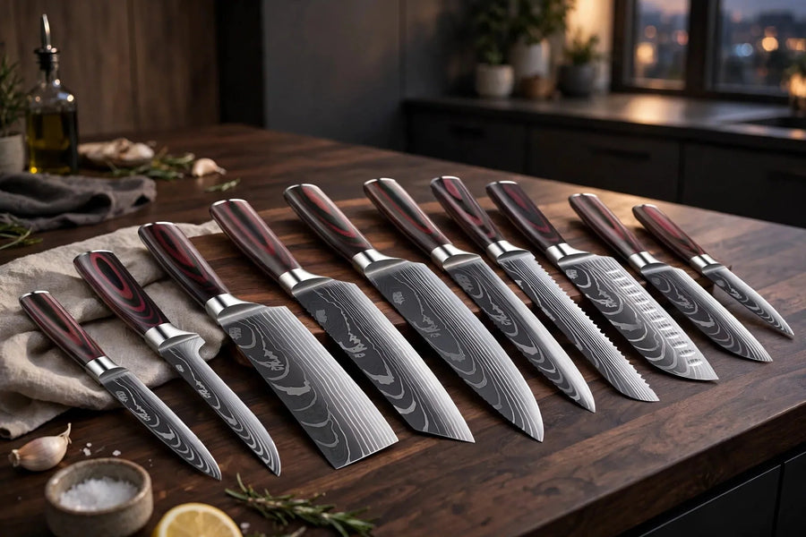 Damascus Pattern Blades, Mirror-Polished to Perform